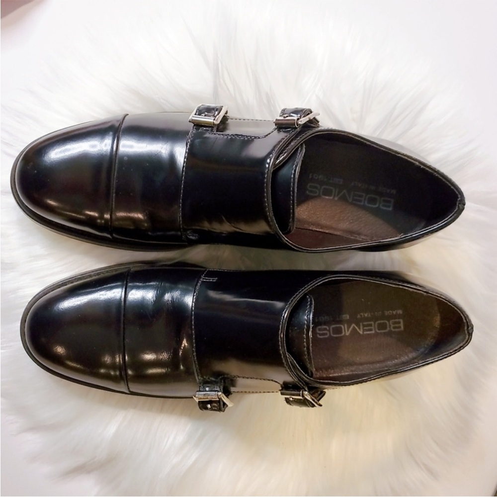 ⭐Women's Classic Black Double Monkstrap Italian Oxfords - Picture 3 of 10